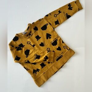 Kids Mustard Graphic Sweatshirt